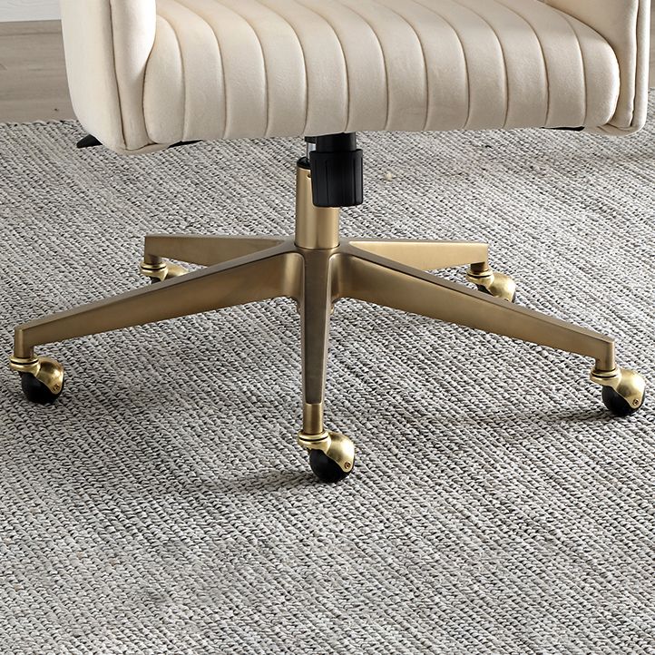 White Modern Swivel Chair Adjustable Seat Height Office Chair with Wheels Clearhalo 'furn' 'furn_office_chair' 'Furniture' 'Office Chairs' 'Office Furniture' 'office_chair' 1200x1200_e39746cd-4c1b-4ff8-a476-aa576a765b6b