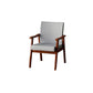 Mid-century Modern Rubberwood Solid Wood Frame Basic Four Leg Accent Armchair