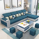 Kissen -Oberarm -Sofa mit Lagerung und Ottomane im Wohnzimmer inklusive
