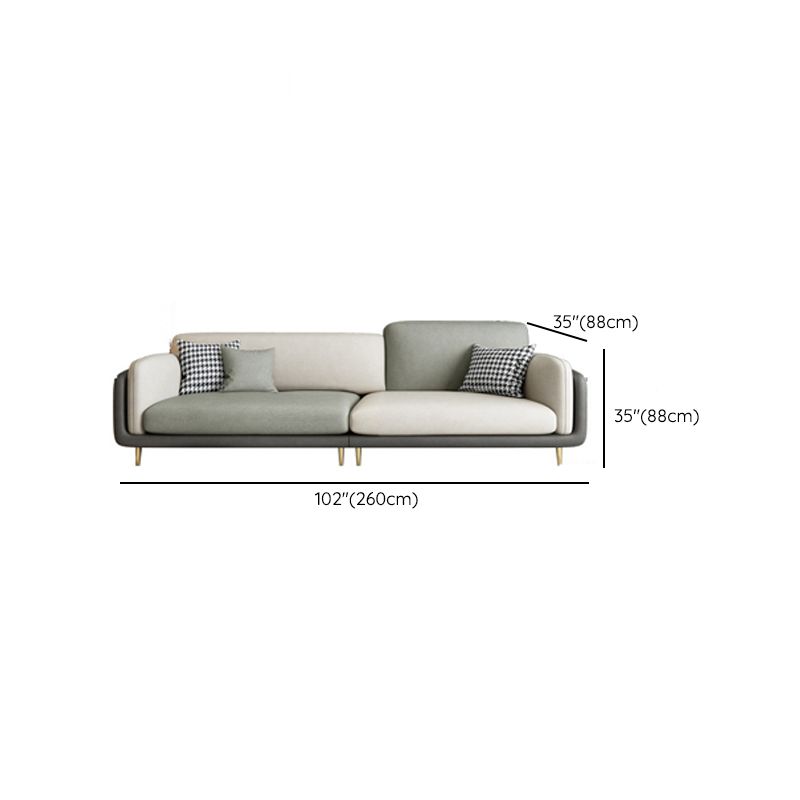 Contemporary 34.65" H Faux Leather Square Arm Sofa for Living Room Clearhalo 'furn' 'furn_sofas' 'Furniture' 'Living Room Furniture' 'Sofa' 'sofas' 1200x1200_e39ae42a-62b8-4dac-a8b8-d1d2310f35d3