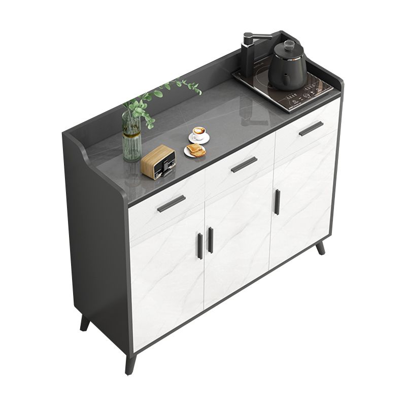 Zeitgenössischer Stein Sideboard Verstellbares Regal Sideboardschrank für Wohnzimmer