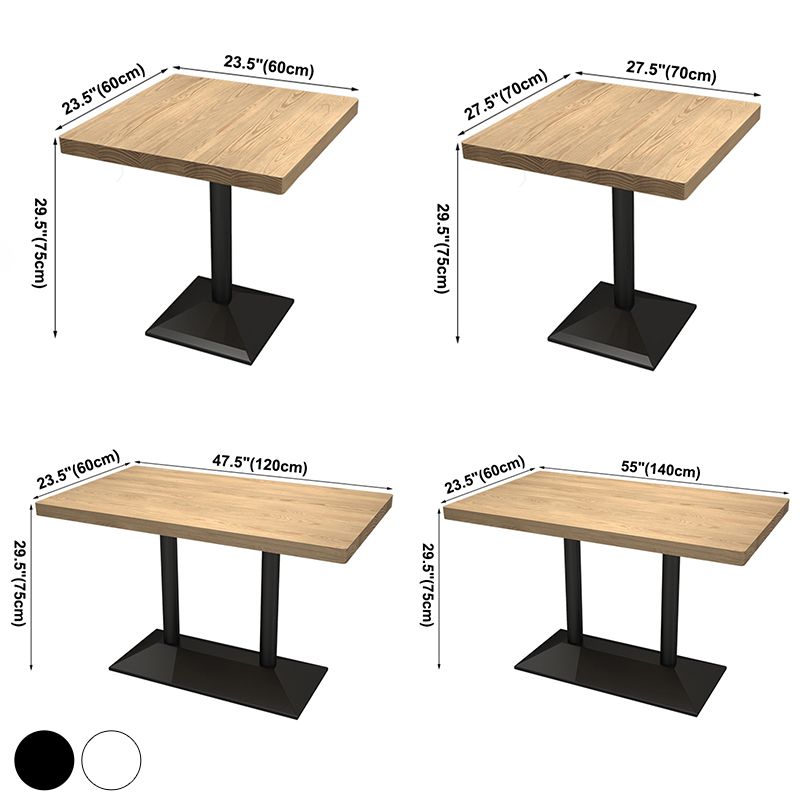Industrial Dining Table Pine Solid Wood Table with Metal Base for Home Kitchen Dinner Clearhalo ' dining_table' 'Dining Tables & Seating' 'Dining Tables' 'furn' 'furn_dining_table' 'Furniture' 'furniture_dining_table' 'Kitchen & Dining Furniture' 'kitchen&dining_furn' 'kitchen' 'kitchen_dining_table' 1200x1200_e39d3b30-21eb-4b10-9e33-bfb63b34fd52