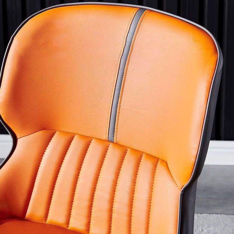 Silla de brazo de silla de comedor contemporánea con patas de metal para cocina