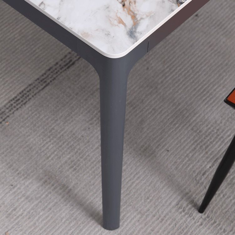 Modern Style Dining Table Sintered Stone Rectangle Table for Dining Room