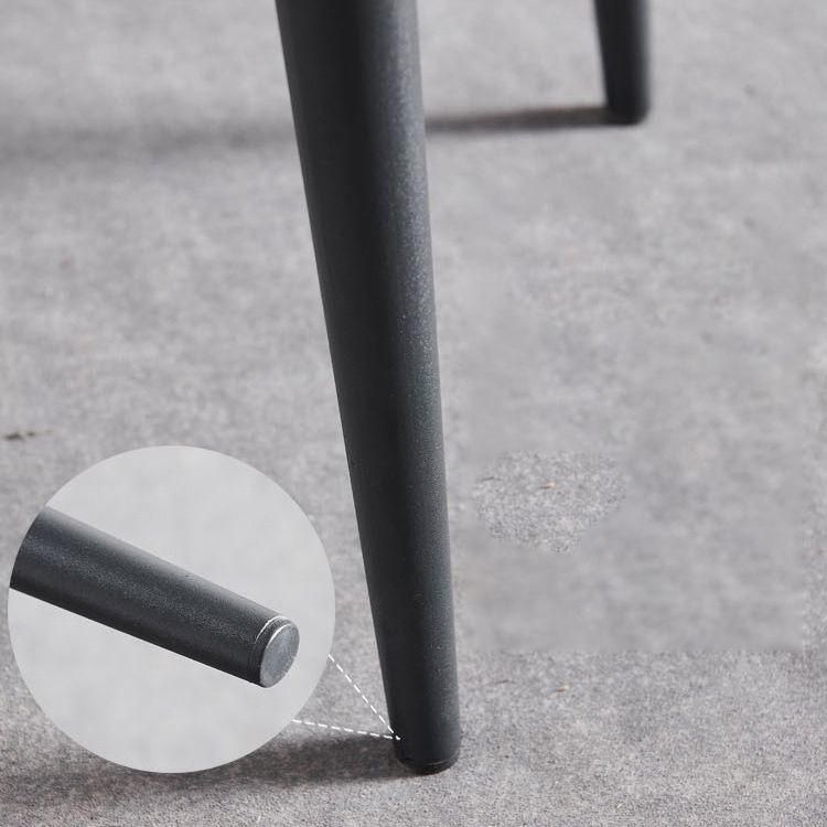 Industriële lage rug eetstoelen faux lederen armloze zijstoel