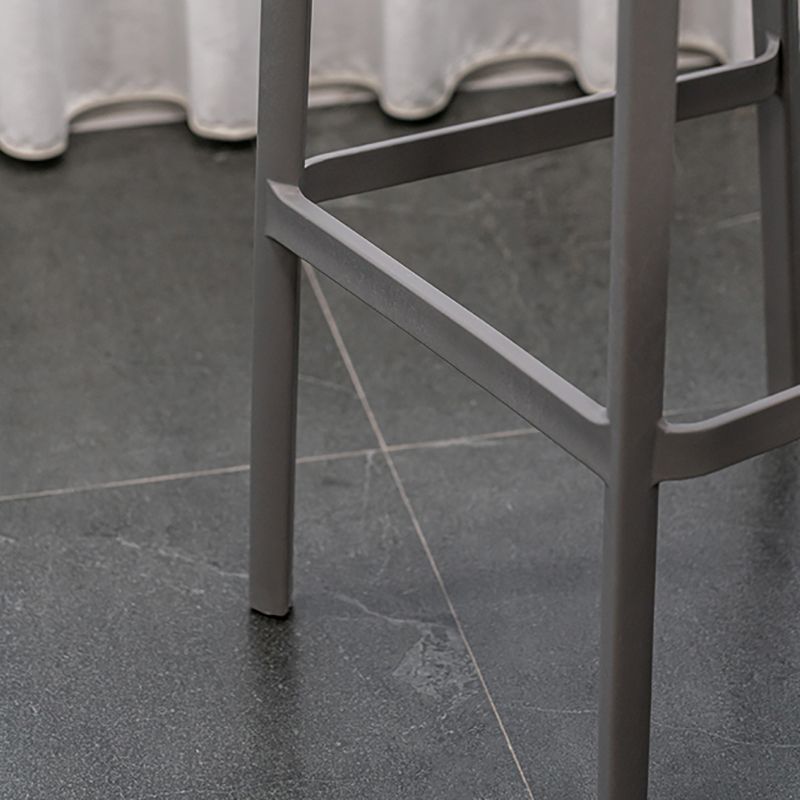 Contemporary Low Back Indoor Plastic Armless Bar Stool with Footrest Clearhalo 'Bar Furniture' 'Bar Stools' 'bar_stools' 'furn' 'furn_bar_stools' 'Furniture' 'Kitchen & Dining Furniture' 1200x1200_e3a03383-7b78-46aa-bf10-5f32bfd27762