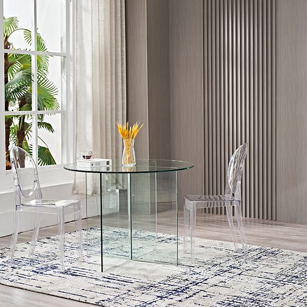 Modern Style Dinner Room Table Glass Dining Table for Home Use Clearhalo ' dining_table' 'Dining Tables & Seating' 'Dining Tables' 'furn' 'furn_dining_table' 'Furniture' 'furniture_dining_table' 'Kitchen & Dining Furniture' 'kitchen&dining_furn' 'kitchen' 'kitchen_dining_table' 1200x1200_e3a17015-a0e3-4161-9b06-140c1aa27abf