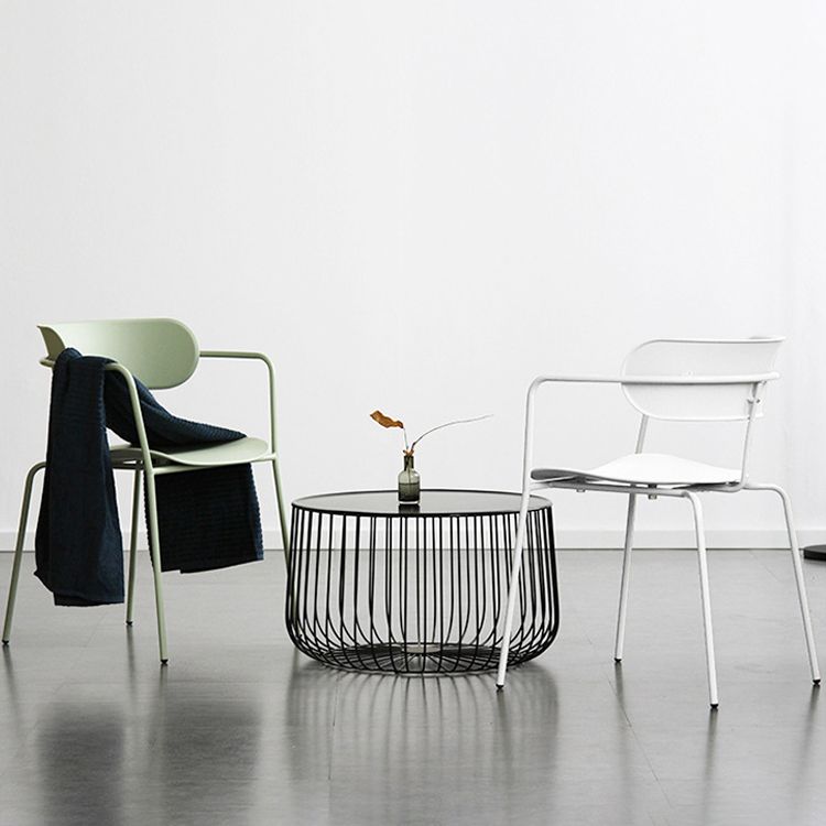 Contemporary Arm Plastic Side Chair for Home Open Back Side Chair Clearhalo 'Dining Chairs' 'Dining Tables & Seating' 'dining_chair' 'furn' 'furn_dining_chair' 'Furniture' 'furniture_dining_chair' 'Kitchen & Dining Furniture' 1200x1200_e3a17277-f129-49c5-9a8a-daa99edf1861