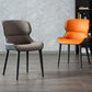 Inicio Silla lateral moderna del ala de la ala Matte Sillas de comedor de cuero falso