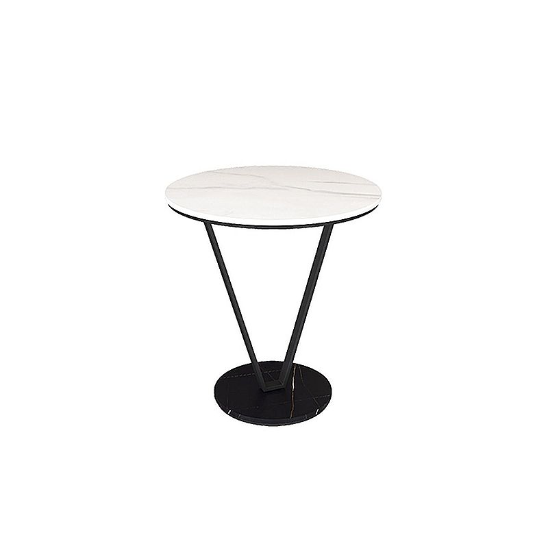 Minimalist Round Side End Table Abstract Slate Sofa Corner Table
