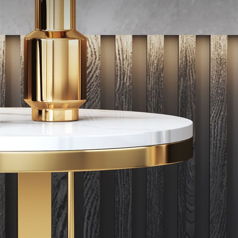 Tavolo laterale in ardesia rotondo della metà del secolo tavolo da piedistallo lussuoso