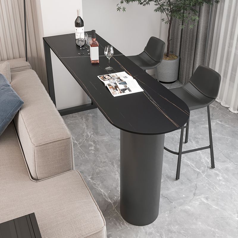 Ensemble de Table de Bar moderne 1/3 pièces, Table de comptoir en pierre avec tabourets pour salon