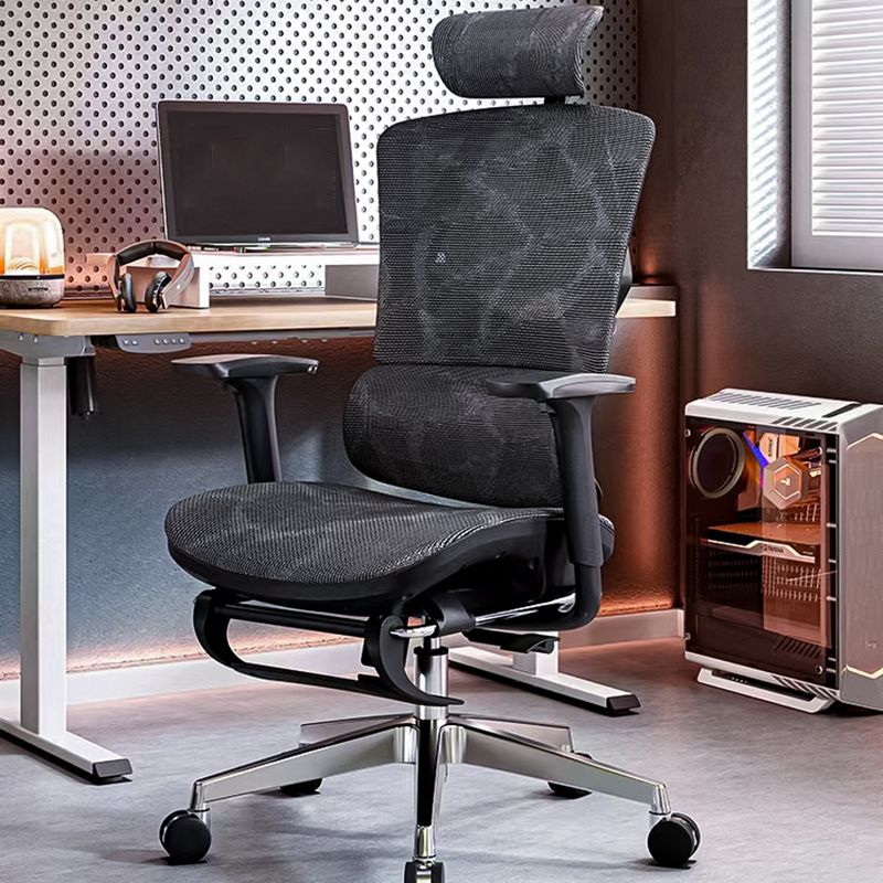 Mesh Desk Home Office Chair High Back Black Swivel Office Chair Clearhalo 'furn' 'furn_office_chair' 'Furniture' 'Office Chairs' 'Office Furniture' 'office_chair' 1200x1200_e3a51392-8706-4228-8a1c-75e302579634