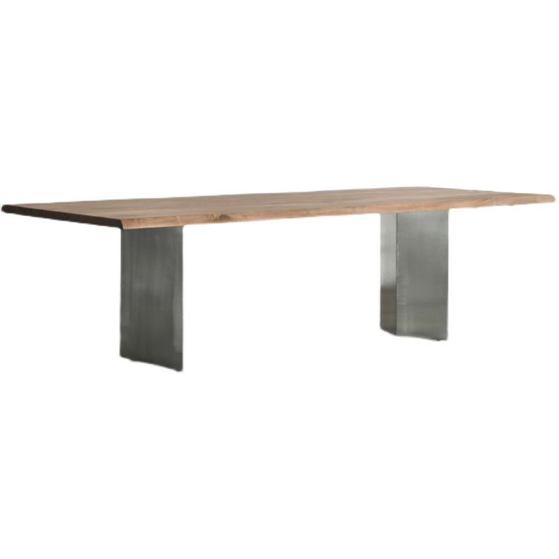 Solid Wood Brown Tone Dining Table Glam Style Double Pedestal Table for Dining Room Clearhalo ' dining_table' 'Dining Tables & Seating' 'Dining Tables' 'furn' 'furn_dining_table' 'Furniture' 'furniture_dining_table' 'Kitchen & Dining Furniture' 'kitchen&dining_furn' 'kitchen' 'kitchen_dining_table' 1200x1200_e3a582d8-1116-4df2-9822-f273c6c3f3ca