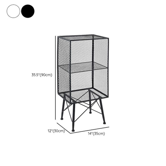 Metal Closed Back Standard Bookshelf Modern Shelves Included Bookcase