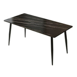 Industrial Style Sintered Stone Scratch Resistant Dining Table 4 Legs Base Table for Home Clearhalo ' dining_table' 'Dining Tables & Seating' 'Dining Tables' 'furn' 'furn_dining_table' 'Furniture' 'furniture_dining_table' 'Kitchen & Dining Furniture' 'kitchen&dining_furn' 'kitchen' 'kitchen_dining_table' 1200x1200_e3a73b06-3d78-48ba-9e7c-d12af9e227d3