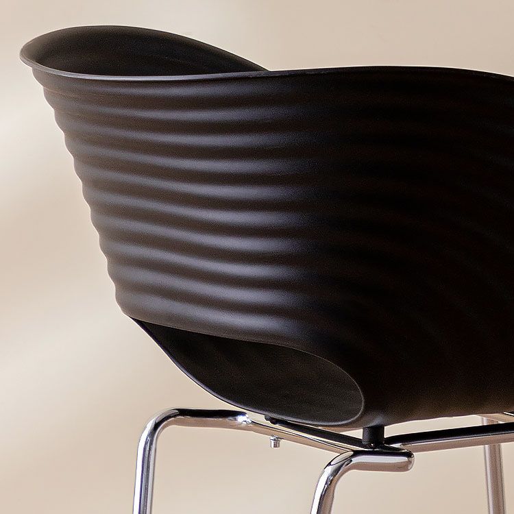 Sillas de brazo de silla de comedor contemporánea con patas de metal para cocina