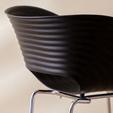 Sillas de brazo de silla de comedor contemporánea con patas de metal para cocina