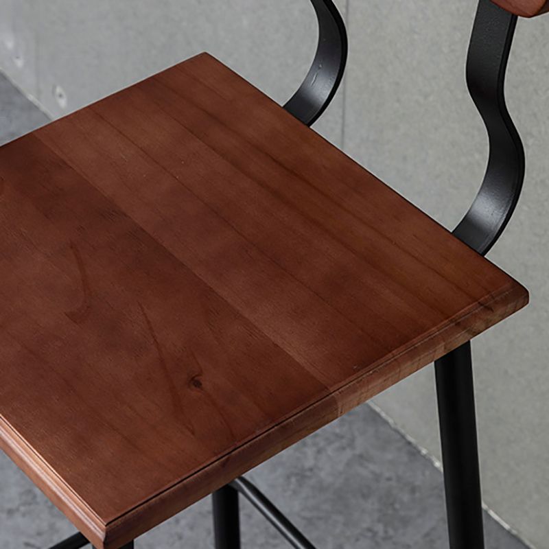 Modern Solid Wood Counter Stool Armless Bar Height Bar Stool with Footrest Clearhalo 'Bar Furniture' 'Bar Stools' 'bar_stools' 'furn' 'furn_bar_stools' 'Furniture' 'Kitchen & Dining Furniture' 1200x1200_e3a9d6e5-ae78-458d-a731-2cd8378b26c4