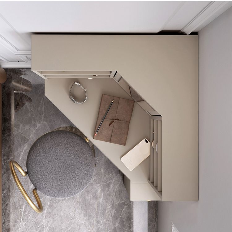 Mirrored Vanity Table and Stool Set 33.4" Wide Vanity Dressing Table Clearhalo 'Bedroom Furniture' 'furn' 'furn_makeup_vanities' 'Furniture' 'Makeup Vanities' 'makeup_vanities' 1200x1200_e3aac8f6-7153-4e92-8867-04ba447f3684