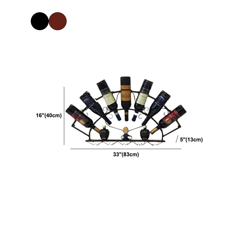 Industrie Wandmontierte Flaschen Weinregal Metall Wine Rack Flasche in Messing