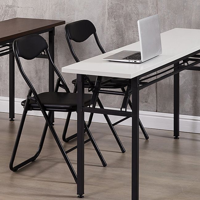 アームレス布張りのオフィスチェアブラックレザーローバックオフィスチェア