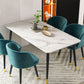 Modern Indoor 1/4/5/7 Pieces Dining Set Rectangle Stone Top Legs Dinette Set Clearhalo 'Dining Room Sets' 'Dining Tables & Seating' 'dining_room_set' 'furn' 'furn_dining_room_set' 'Furniture' 'Kitchen & Dining Furniture' 1200x1200_e3acc7fc-5ec6-4c81-990c-9632238db2ad