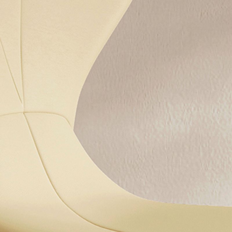 Chaise latéral simple moderne en faux cuir chaise de salle à manger sans bras avec base en métal