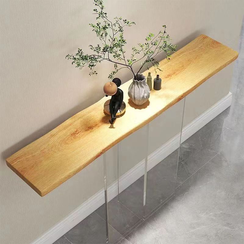Table de la consola contemporánea de forma rectángulo Sofá de la consola de pino en natural/negro