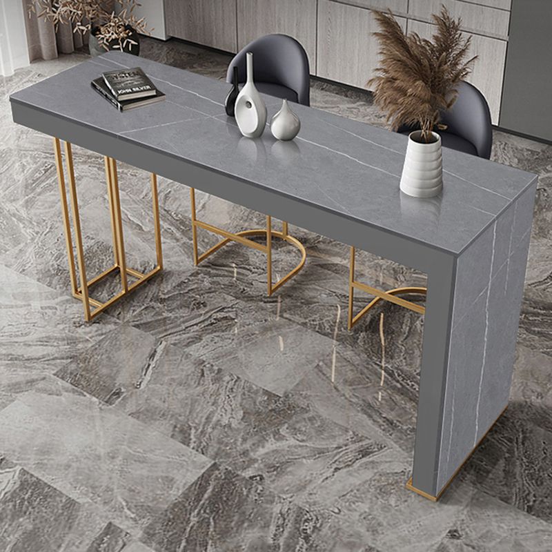 Glam Rectangle Stone Counter Table 1/3 Pieces Bar Table Set for Kitchen Clearhalo 'Bar Furniture' 'furn' 'furn_home_bar_bar_sets' 'Furniture' 'Home Bars & Bar Sets' 'home_bar_bar_sets' 'Kitchen & Dining Furniture' 1200x1200_e3add387-dfe7-48b9-af18-5bebd71062ec