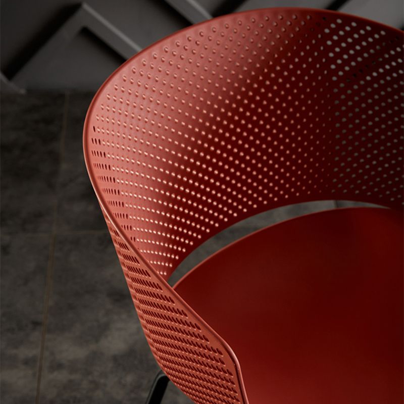 Contemporary Style Plastic Dining Armless Chair Open Back Dining Side Chair for Home Clearhalo ' kitchen&dining_furn' 'Dining Chairs' 'Dining Tables & Seating' 'dining_chair' 'furn' 'furn_dining_chair' 'Furniture' 'furniture_dining_chair' 'Kitchen & Dining Furniture' 'kitchen' 1200x1200_e3af2821-cbe7-4db6-bfa6-540d46331b33