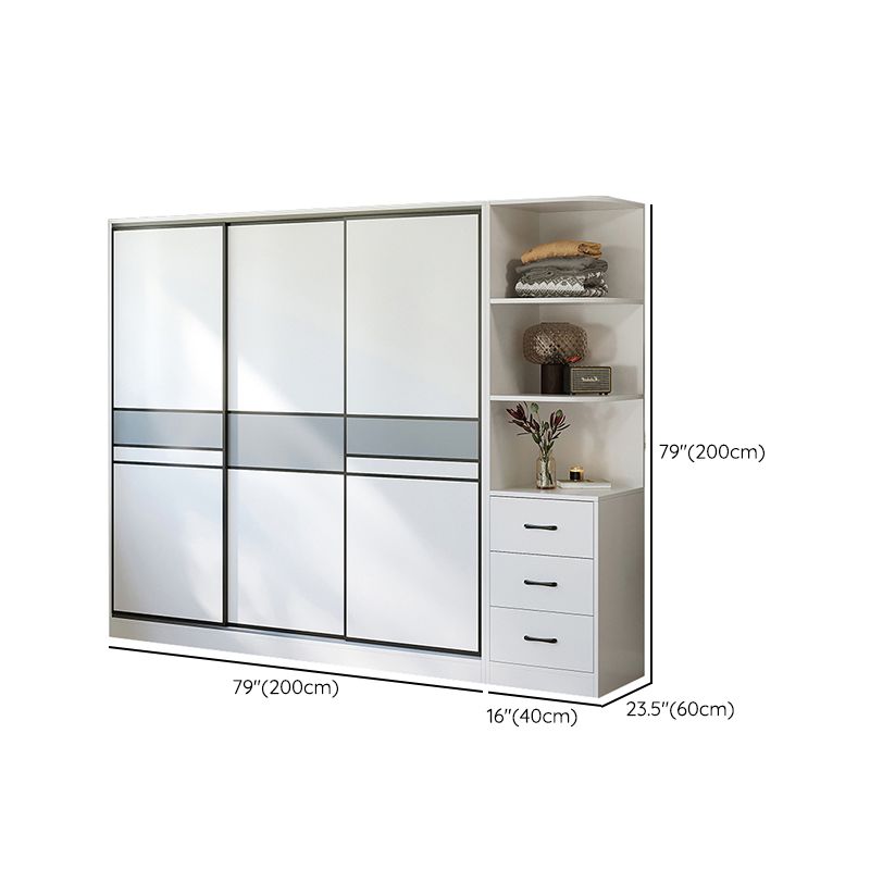 Armario de madera artificial Armario moderno con puertas correderas para dormitorio