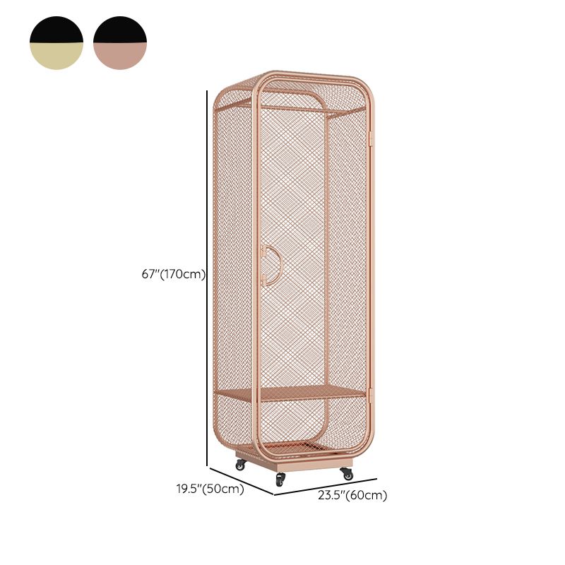 Bedroom Metal Wardrobe Cabinet Industrial Storage Cabinet with Garment Rod