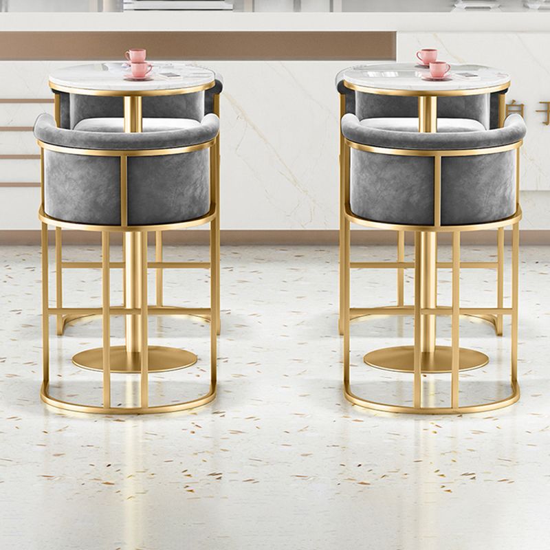 Glam Style Luxury Upholstered Bar Stools Armless Backrest Stools for Home Clearhalo 'Bar Furniture' 'Bar Stools' 'bar_stools' 'furn' 'furn_bar_stools' 'Furniture' 'Kitchen & Dining Furniture' 1200x1200_e3b4b3a4-30a1-4ce4-8ef0-d0b8eb75753b