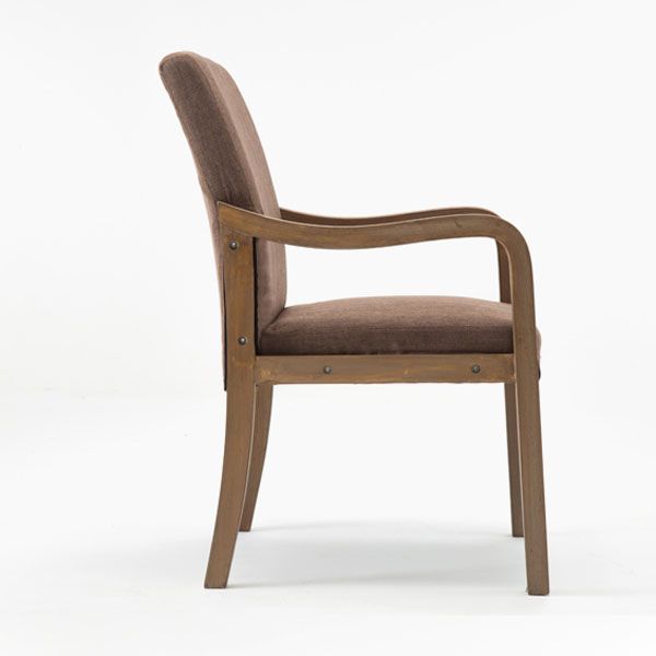 Farmhouse Upholstered Home Arm Chair Solid Back Matte Finish Dining Chair Clearhalo 'Dining Chairs' 'Dining Tables & Seating' 'dining_chair' 'Furniture' 'furniture_dining_chair' 'Kitchen & Dining Furniture' 1200x1200_e3b5b765-79f0-4808-be80-65ff80eab6ee