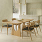 Table à manger rectangulaire à Double piédestal, Table moderne en bois de pin pour le salon
