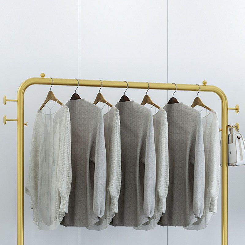 Glam Coat Rack Hanging Rail Lower Shelf 4 Hooks Entryway Coat Hanger Clearhalo 'Entry & Mudroom Furniture' 'furn' 'furn_hall_tree_coat_racks' 'Furniture' 'Hall Trees & Coat Racks' 'hall_tree_coat_racks' 1200x1200_e3bd8cf0-2a7e-48f5-be0f-5b68a82a930f