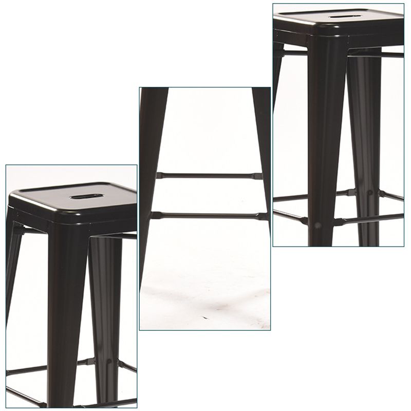 Industrial Style Metal Bar-stool Square Iron Seat Counter Stool for Kitchen Bar Clearhalo 'Bar Furniture' 'Bar Stools' 'bar_stools' 'furn' 'furn_bar_stools' 'furniture_bar_stools' 'Kitchen & Dining Furniture' 'kitchen&dining_furn' 'kitchen' 'kitchen_furn' Furniture' 1200x1200_e3bdd2c2-794a-435c-8be5-99c65c1728e8