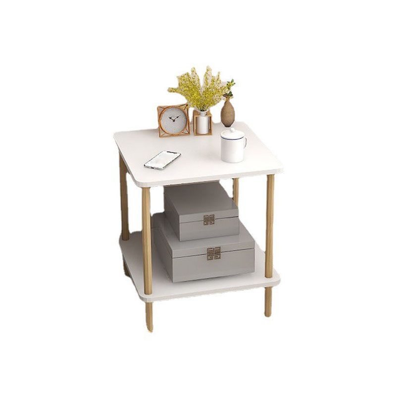 Modern houten bed nachtkastje open opberg nachttafel voor slaapkamer