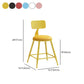 Contemporary Style Low Back Bar-stool Round Counter Bar Stool with Metal Legs Clearhalo 'Bar Furniture' 'Bar Stools' 'bar_stools' 'furn' 'furn_bar_stools' 'Furniture' 'furniture_bar_stools' 'Kitchen & Dining Furniture' 1200x1200_e3c14587-d67e-4b67-8fa8-6de5d083362f