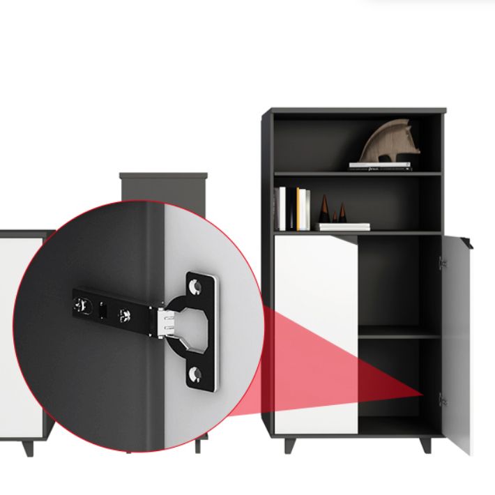 Archivo de madera de ingeniería blanca Archivo vertical contemporáneo