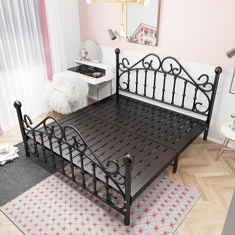 Contemporary Style Standard Bed Metal Bed Frame with Headboard Clearhalo 'Bedroom Furniture' 'Beds' 'furn' 'furn_beds' 'Furniture' 1200x1200_e3c2e4d6-5f74-4427-84e6-75a4bd71033d