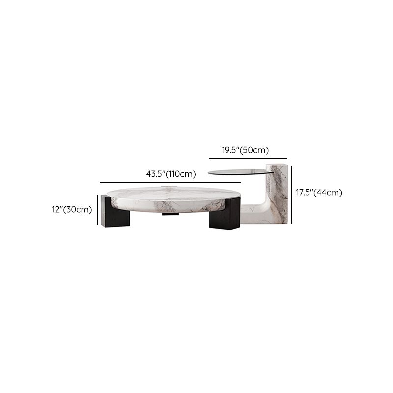 Marble Coffee Cocktail Table Contemporary 3 Legs Coffee or End Table Clearhalo 'Coffee & Accent Tables' 'Coffee Tables' 'coffee_tables' 'furn' 'furn_coffee_tables' 'Furniture' 'Living Room Furniture' 1200x1200_e3c37bf7-609d-47ce-8d85-181dcff54a19