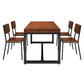 Solid Wood Industrial Style Dining Table Brown Rectangle Table with Black Frame for Dinning Room Clearhalo ' dining_table' 'Dining Tables & Seating' 'Dining Tables' 'furn' 'furn_dining_table' 'Furniture' 'furniture_dining_table' 'Kitchen & Dining Furniture' 'kitchen&dining_furn' 'kitchen' 'kitchen_dining_table' 1200x1200_e3c40541-143d-484c-a1dd-14dd8d0e2edf