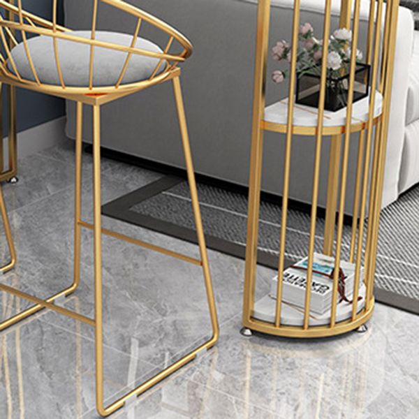 Mesa de pub con pedestal doble Mesa de bar especializada Glam para interior y sala de descanso