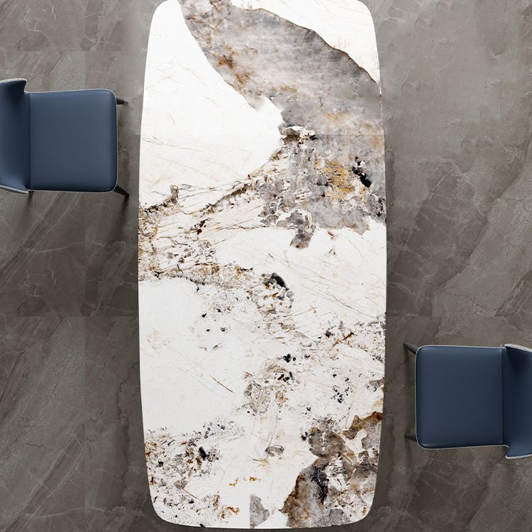 Modern 1/2/3/5/7 Pieces Dining Set Sintered Stone Dining Table Set with Leather Chairs Clearhalo 'Dining Room Sets' 'Dining Tables & Seating' 'dining_room_set' 'furn' 'furn_dining_room_set' 'Furniture' 'furniture_dining_room_set' 'Kitchen & Dining Furniture' 'kitchen&dining_furn' 'kitchen' 1200x1200_e3c61fcb-df27-4149-96df-c160c89569b1