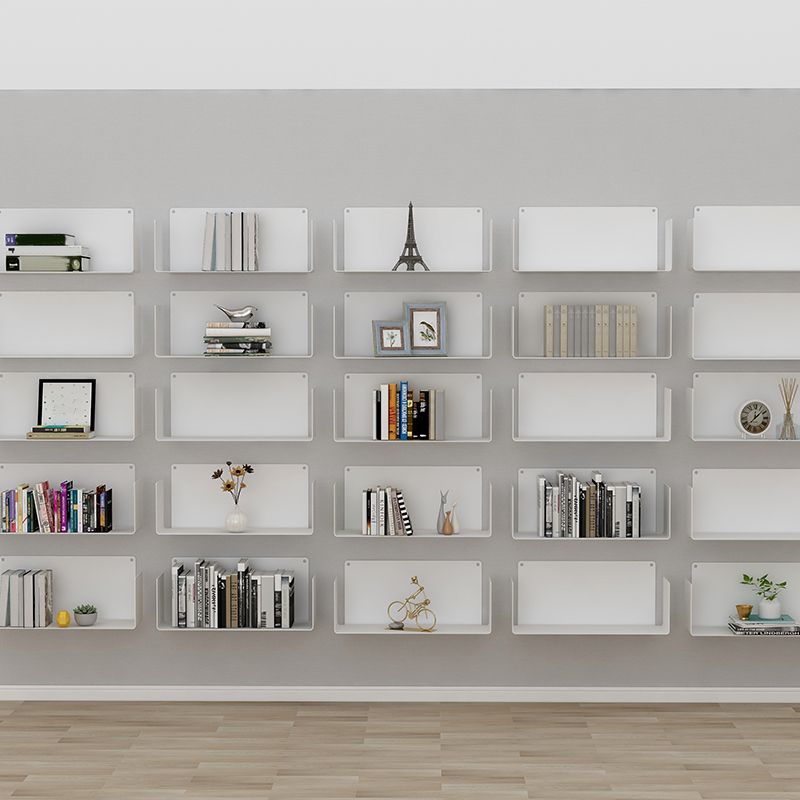 1 Shelf Closed Back Bookshelf Glam Metal Floating Horizontal Bookcase Clearhalo 'Bookcases' 'furn' 'furn_bookcases' 'Furniture' 'Office Furniture' 1200x1200_e3c74a87-ea66-41ec-b8a2-12d84b47c345
