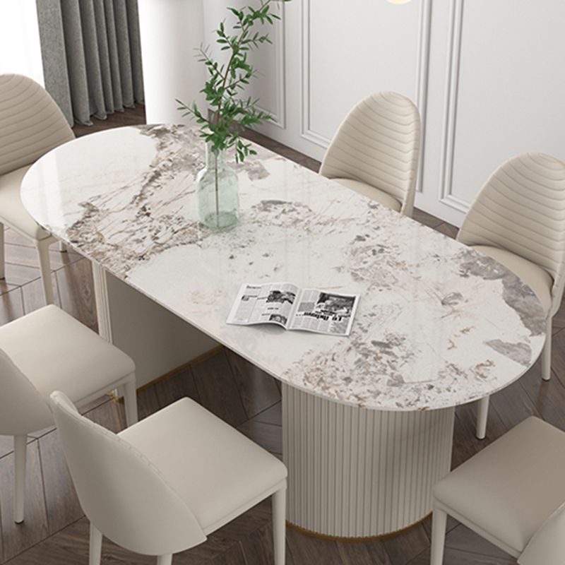 Metal Modern Oval Dining Table Sintered Stone Table for Dining Room and Kitchen Clearhalo ' dining_table' 'Dining Tables & Seating' 'Dining Tables' 'furn' 'furn_dining_table' 'Furniture' 'furniture_dining_table' 'Kitchen & Dining Furniture' 'kitchen&dining_furn' 'kitchen' 'kitchen_dining_table' 1200x1200_e3c844cd-c4d9-4f34-a93a-95ae856fba7a