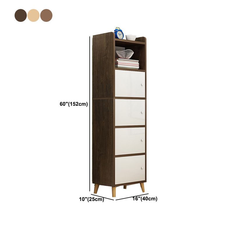 Scratch Resistant Rectangle Accent Cabinet 9.84" Wide Contemporary Wooden Cabinet Clearhalo 'Cabinets & Chests' 'cabinets_chests' 'furn' 'furn_cabinets_chests' 'Furniture' 'Living Room Furniture' 1200x1200_e3c89305-243a-4971-9484-de2b1c2a733e