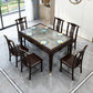 Rectangle Shape Dining Table Sintered Stone Table Mid-Century with 4 Legs Clearhalo ' dining_table' 'Dining Tables & Seating' 'Dining Tables' 'furn' 'furn_dining_table' 'Furniture' 'furniture_dining_table' 'Kitchen & Dining Furniture' 'kitchen&dining_furn' 'kitchen' 'kitchen_dining_table' 1200x1200_e3cc30c6-8144-43c0-ab97-092f8e214850